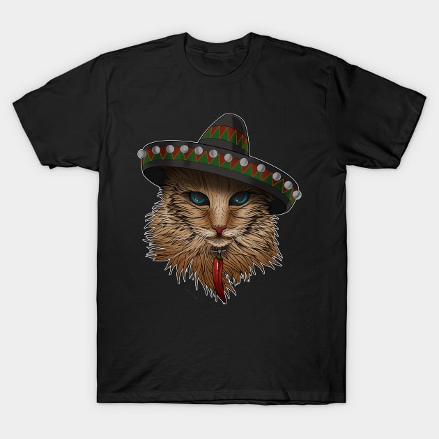 Mexican Cat T-Shirt by Schimmi